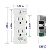 Leviton Decora Edge, 10-Pack, 15 Amp Tamper-Resistant Duplex Wall Receptacle, E5325-0MW, White 🍁 All In One Marketplace Canada
