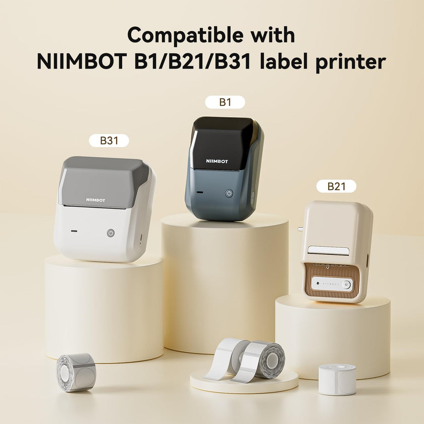 NIIMBOT Labels 3 Rolls Set for B1/B21/B3S Sticker Printer, 50x30mm (1.97'' x 1.18'') 230 Labels/Roll, Refill Labeling Tape for Home School Office Small Business (White) 🍁 All In One Marketplace Canada