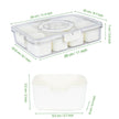 Snackle Box Container with Lid & Handle, Airtight Divided Snack Organizer, Portable Charcuterie Board for Travel, Road Trips, Picnic, Fruits, Veggies, Candy & Nuts, 2 Pack 🍁 All In One Marketplace Canada