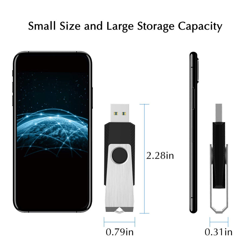 16GB 3 Pack USB Flash Drive 16GB USB Stick Bulk USB Drive 2.0 USB Key USB Thumb Drive Flash Drives 16gb Memory Stick for Computer (Black,3 pcs) 🍁 All In One Marketplace Canada