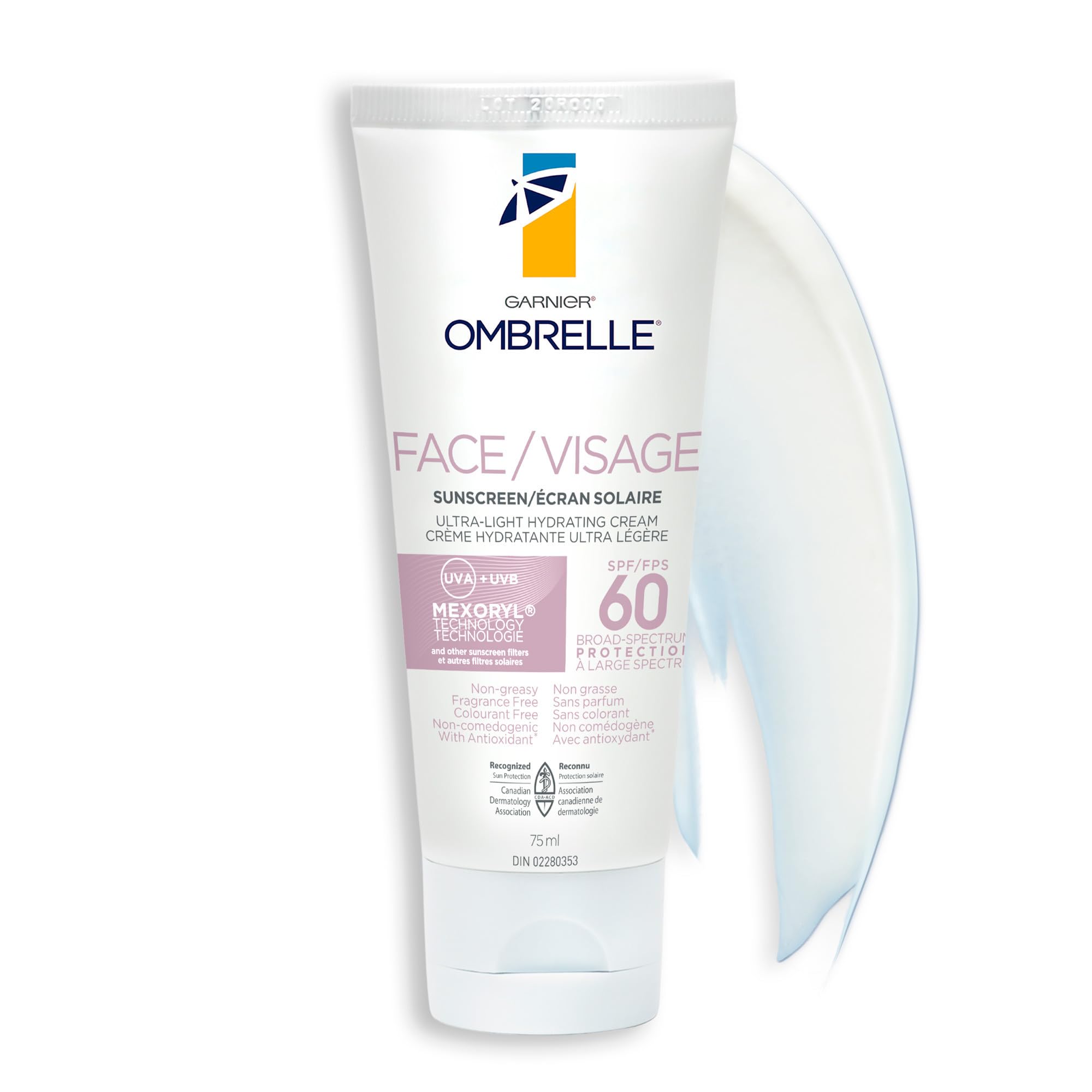 Garnier Ombrelle Ultra Light Face Sunscreen Lotion SPF 60, Broad Spectrum UVA/UVB Very High Protection, For Sensitive Skin, Travel size, Non-Greasy, Non-Sticky, Water Resistant, 75ml 🍁 All In One Marketplace Canada