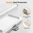 Pisol Large Butter Dish for 1 lb Canadian Butter, Airtight Butter Keeper with Lid Fit a Full Pound Block of Butter, Locking Butter Container for Countertop, Cat/Dog Proof, White 🍁 All In One Marketplace Canada
