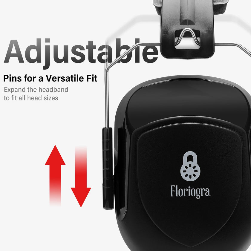 Floriogra 2 Pack Ear Protection Ear Muffs Noise Reduction, SNR 35dB Hearing Protection Earmuffs, Noise Cancelling Ear Muffs, Noise Cancelling Headphones for Autism,for Shooting, Mowing, Hunting 🍁 All In One Marketplace Canada