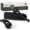 DermTech Derma Microneedling Roller - 0.5mm Titanium Needles - Designed in Canada - 540 Needles - For Men and Women - Beard Roller Face Roller (Matte Black) 🍁 All In One Marketplace Canada