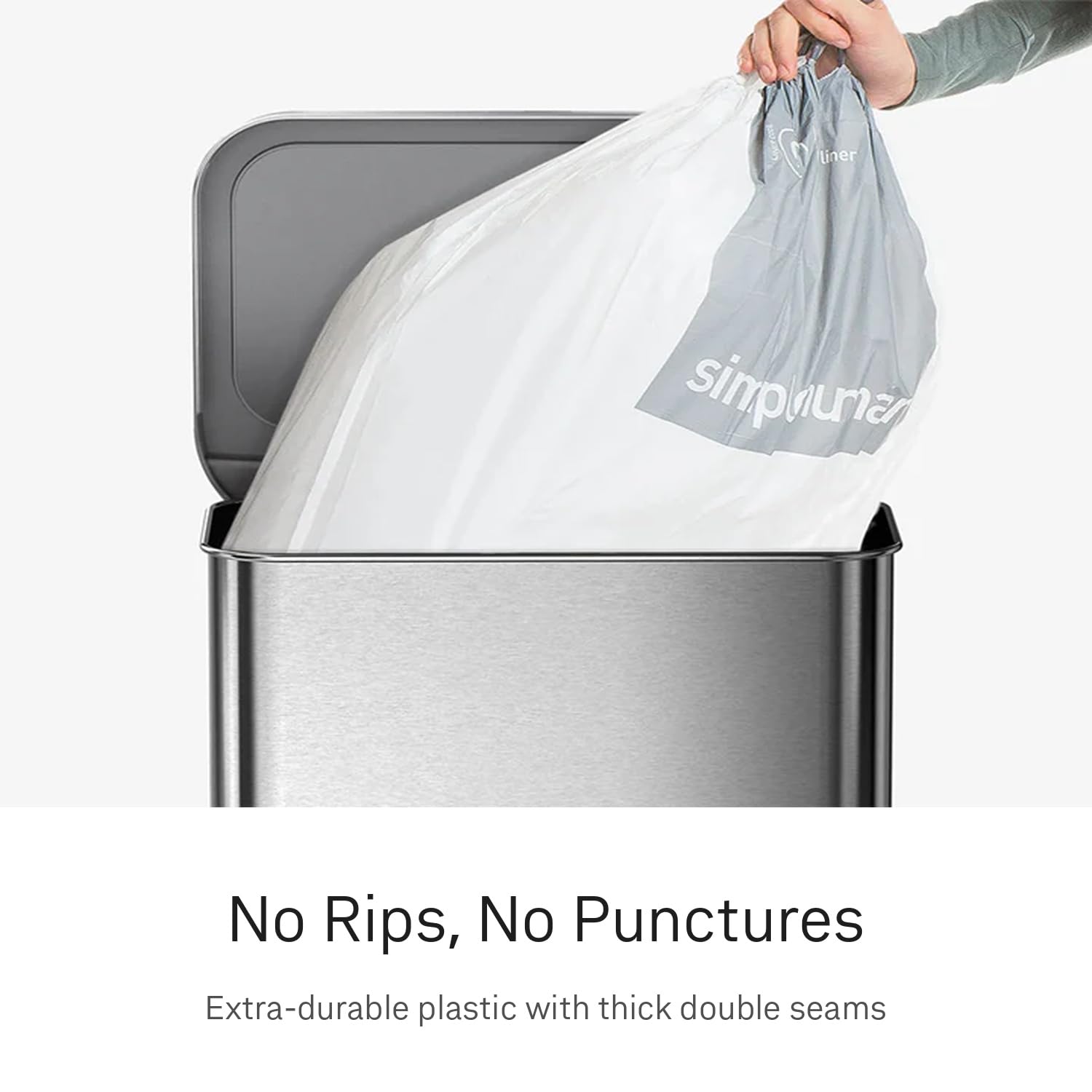simplehuman Code K 100 Count, Dispenser Pack Custom Fit Liners, Drawstring Trash Bags, 35-45L / 9-12 Gallons, White 🍁 All In One Marketplace Canada