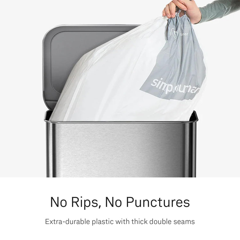 simplehuman Code K 100 Count, Dispenser Pack Custom Fit Liners, Drawstring Trash Bags, 35-45L / 9-12 Gallons, White 🍁 All In One Marketplace Canada