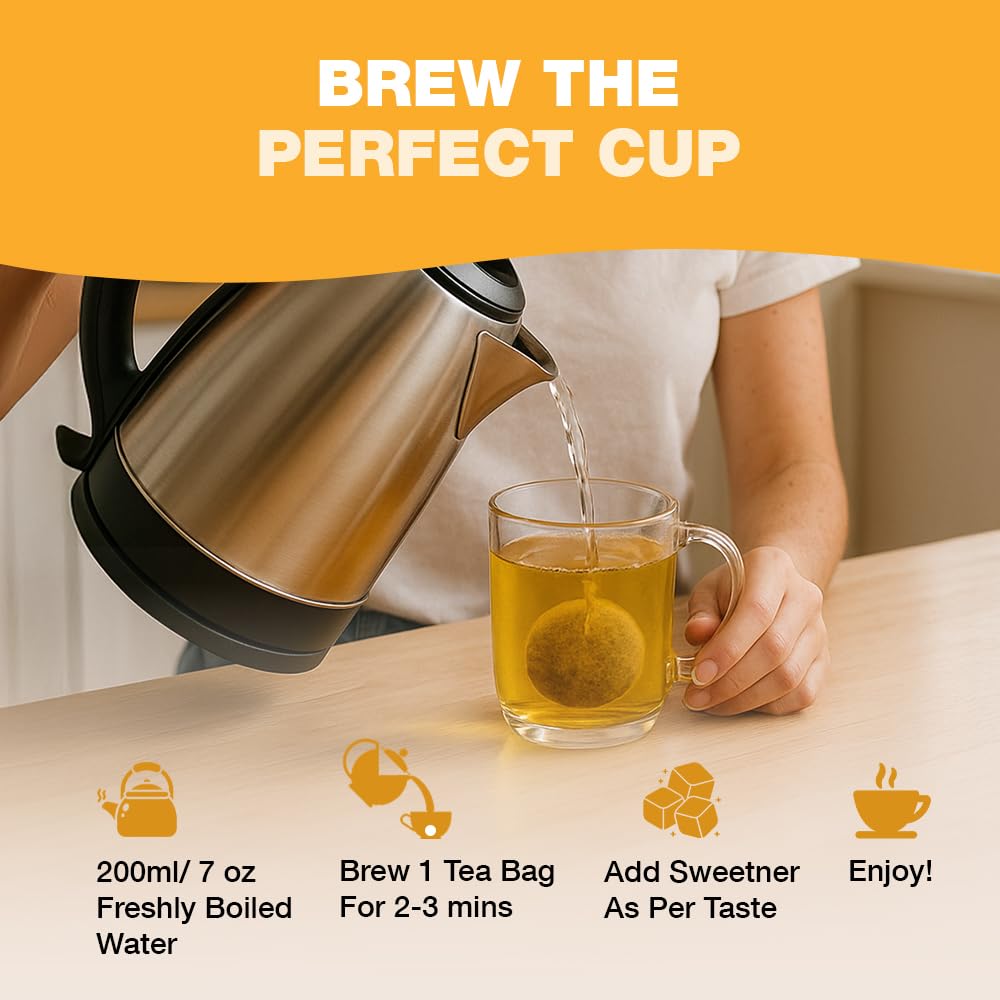 HANDPICK, Turmeric Ginger Tea, 100 Eco-Conscious Tea Bags | Caffeine Free, Gluten Free | 100% Pure Herbal Blend - Savory & Spicy | Curcumin | Packed in Eco-Friendly Tea Bags 🍁 All In One Marketplace Canada