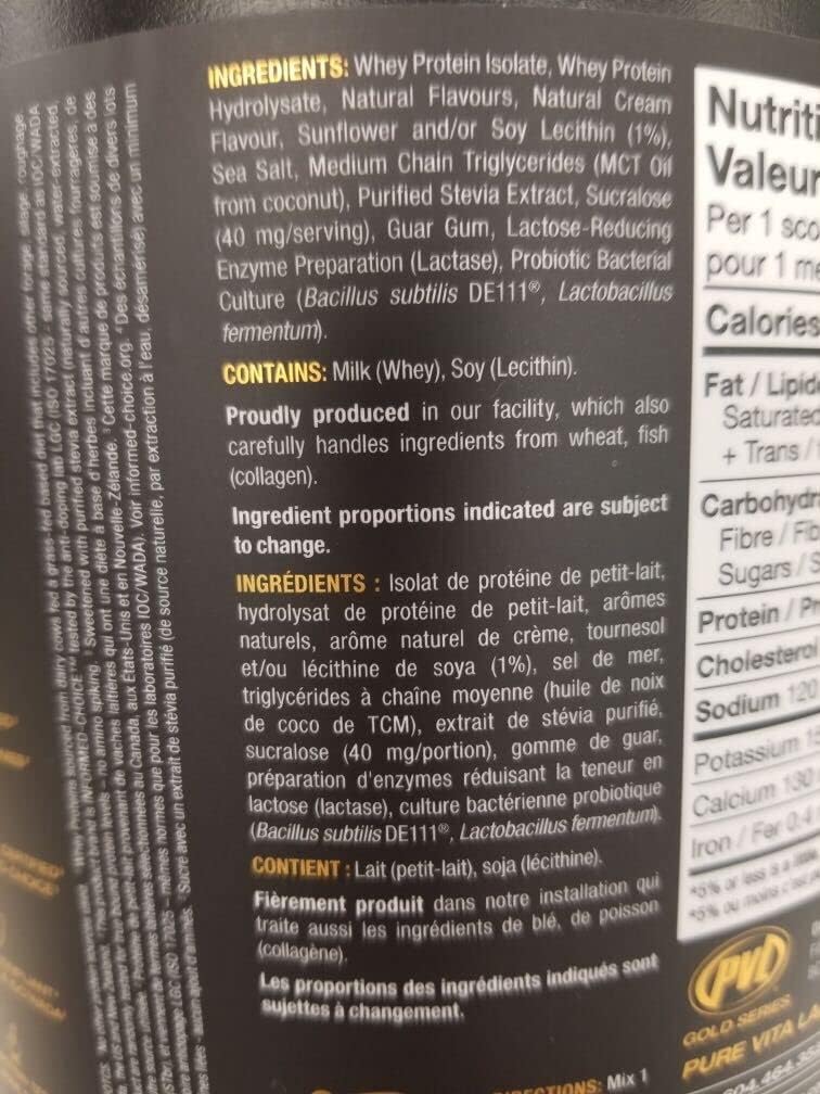 PVL ISOGOLD – Grass Fed - Premium Isolate 100% Whey Protein Shake (2.27 kg (Pack of 1), Chocolate) 🍁 All In One Marketplace Canada