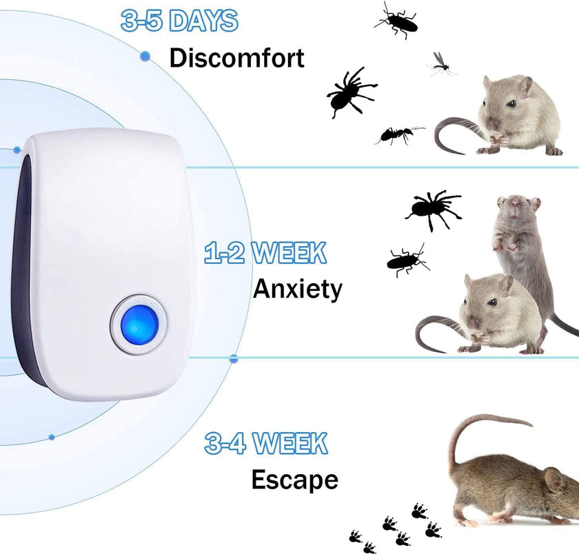 Pest Control Repeller, Plug-in Pest Control Repellent for Mouse, Insect, Cockroach, Mice, Spider, Bug, Ant, Mosquito, Rodent & Rats Indoor Use Repeller 6 Packs 🍁 All In One Marketplace Canada