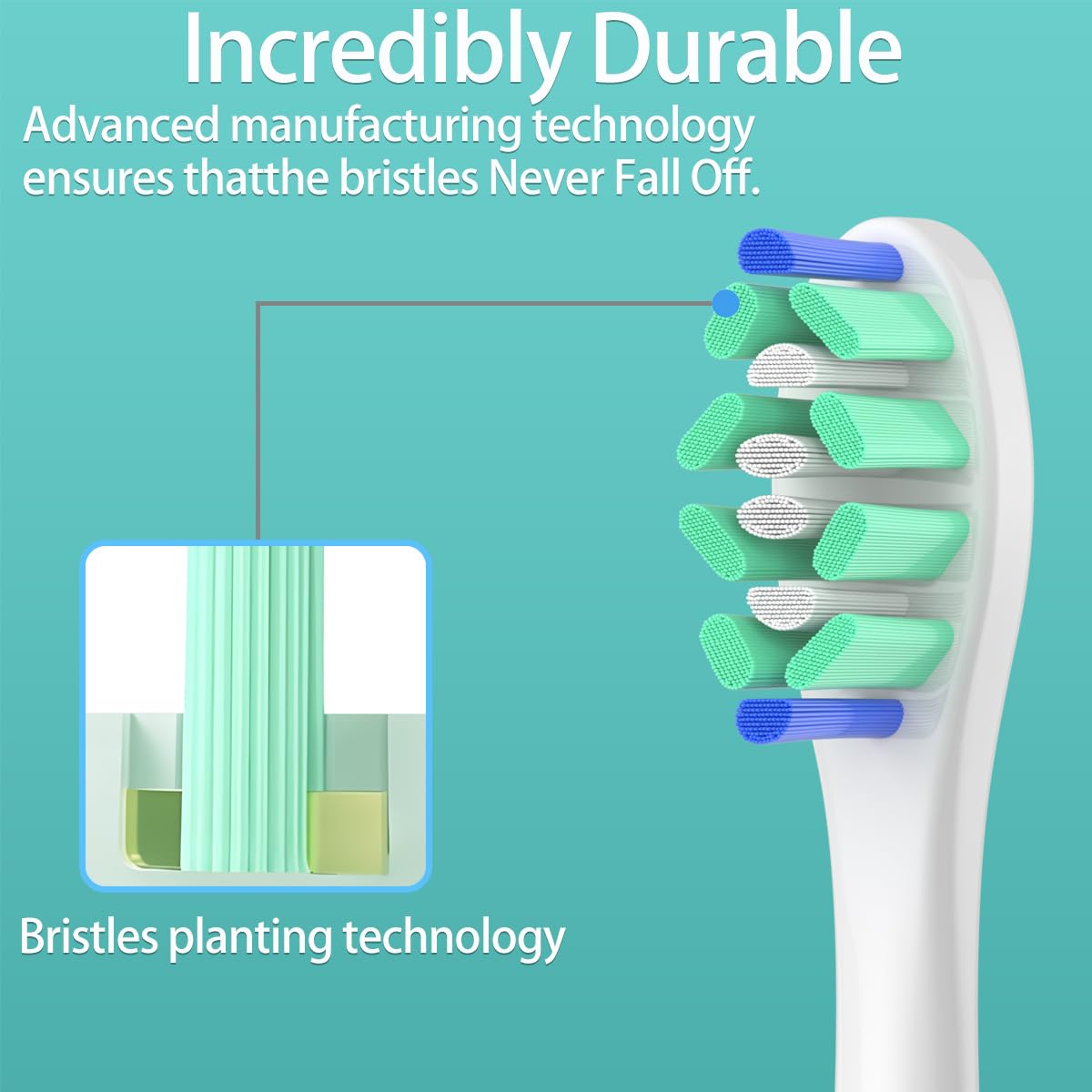 Toothbrush Head Compatible with Philips Sonicare Electric Toothbrush, Replacement Brush Heads for Phillips Sonicare 4100 5100 6100 9900 C2 W3 and More Click-on Handles (8white+8black) 🍁 All In One Marketplace Canada