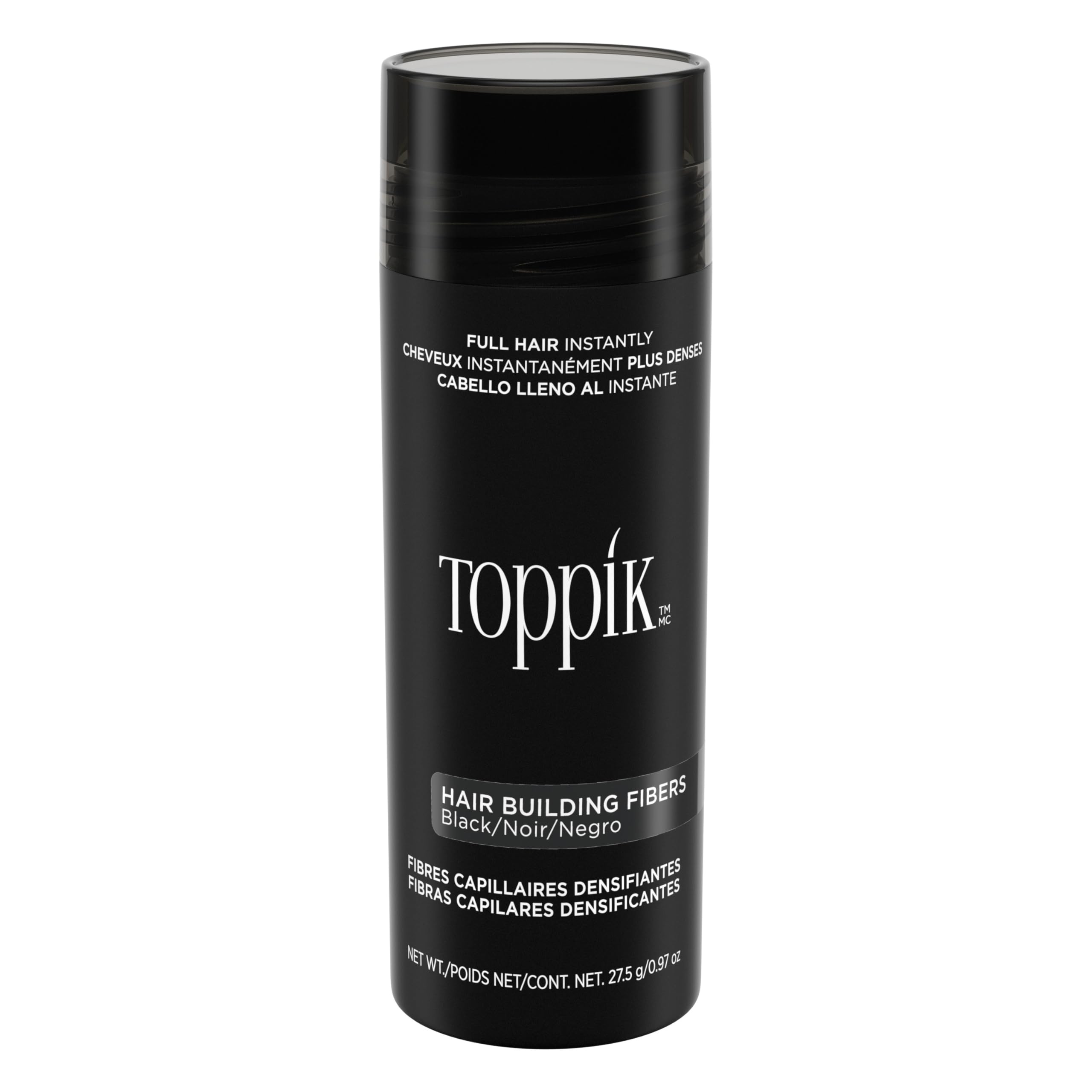 TOPPIK Hair Building Fibers, Black, VALUE SIZE 27.5 g, Fill In Fine or Thinning Hair, Instantly Thicker Looking, Multiple Shades for Men & Women 🍁 All In One Marketplace Canada