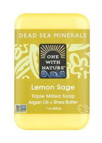 One With Nature - Lemon Sage Bar Soap (200g)