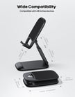 Lamicall Foldable Phone Stand for Desk - Height Adjustable Cell Phone Holder Portable Cellphone Cradle Desktop Dock Mom Gift Compatible with iPhone 14 15 16 17 Pro Max Plus Air, S24 S25 Ultra, 4-8