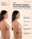 SHAPERMINT Convertible Strapless Bras for Women - Compression Wireless Bandeau Bra Top Beige 🍁 All In One Marketplace Canada