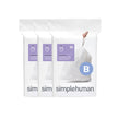 simplehuman Code B 90 Count, Dispenser Pack Custom Fit Liners, Drawstring Trash Bags, 6L / 1.6 Gallons, White 🍁 All In One Marketplace Canada