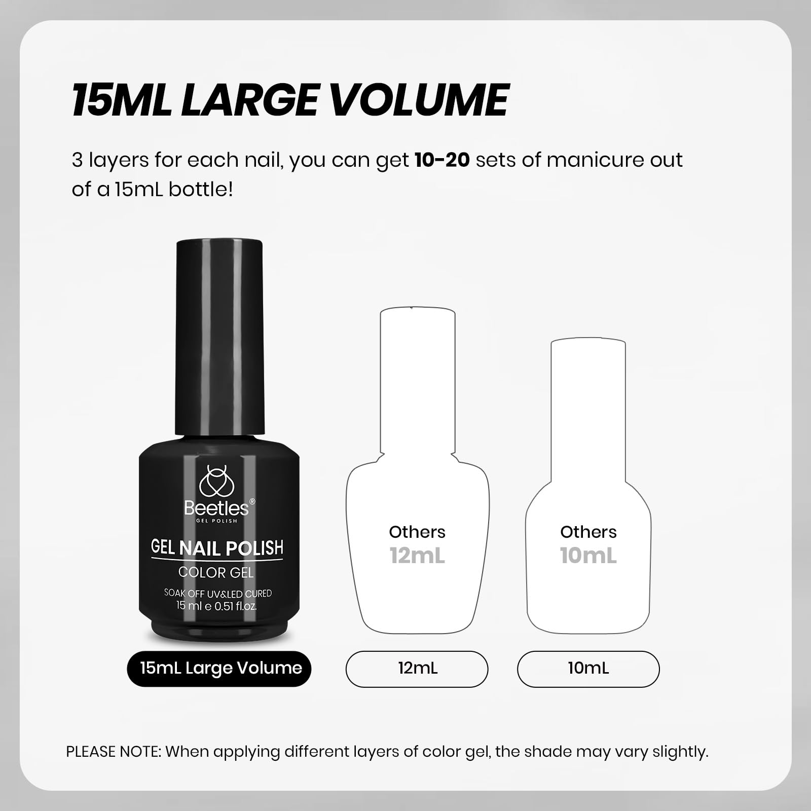 Beetles Gel Nail Polish Kit- 2 Pcs 15ml Black And White Gel Polish Black Gel Nail Polish Black Nail Polish Soak Off Led Gel Polish Nail Art Manicure Salon Diy at Home 🍁 All In One Marketplace Canada