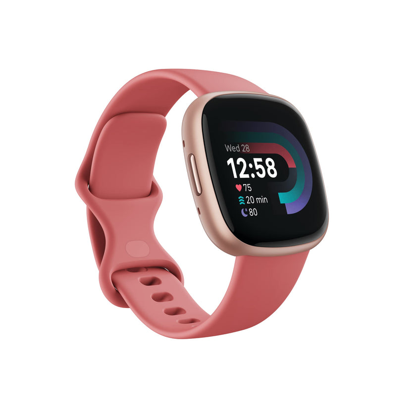 Google Fitbit Versa 4 Fitness Smartwatch with Daily Readiness, Gps, 24/7 Heart Rate, 40+ Exercise Modes, Sleep Tracking and More, Pink Sand/copper Rose, One Size (S and L Bands Included) 🍁 All In One Marketplace Canada