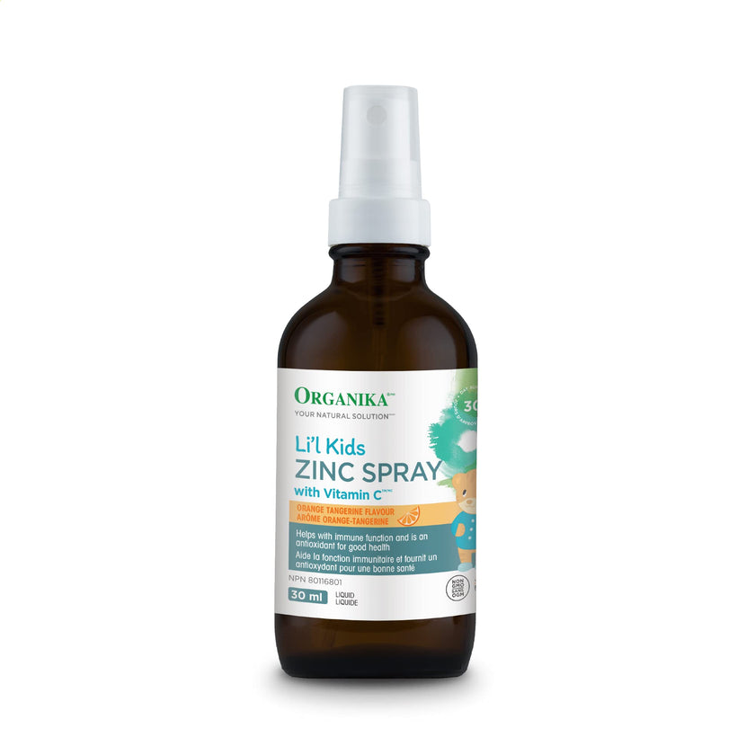 Organika Canadian-Made Kids Zinc Spray with Vitamin C- Orange Tangerine Flavour- Immune Support for your Kids, Easy Spray Format- 30ml 🍁 All In One Marketplace Canada