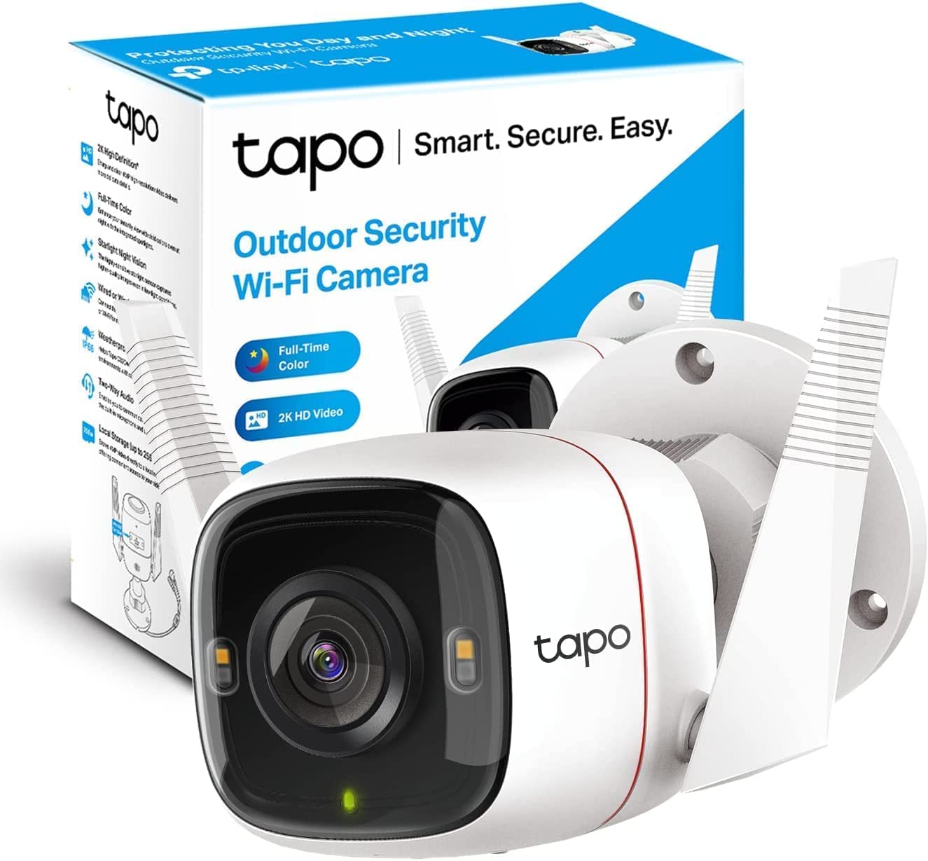 TP-Link Tapo 2K 4MP QHD Security Camera Outdoor Wired, Built-in Siren w/Startlight Sensor, IP66 Weatherproof, Motion/Person Detection, Works with Alexa & Google Home (Tapo C320WS) 🍁 All In One Marketplace Canada