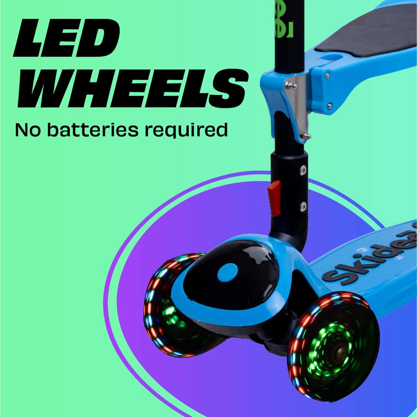 Kick Scooters for Kids Ages 3-5 (Suitable for 2-12 Year Old) Adjustable Height Foldable Scooter Removable Seat, 3 LED Light Wheels, Rear Brake, Wide Standing Board, Outdoor Activities for Boys/Girls 🍁 All In One Marketplace Canada