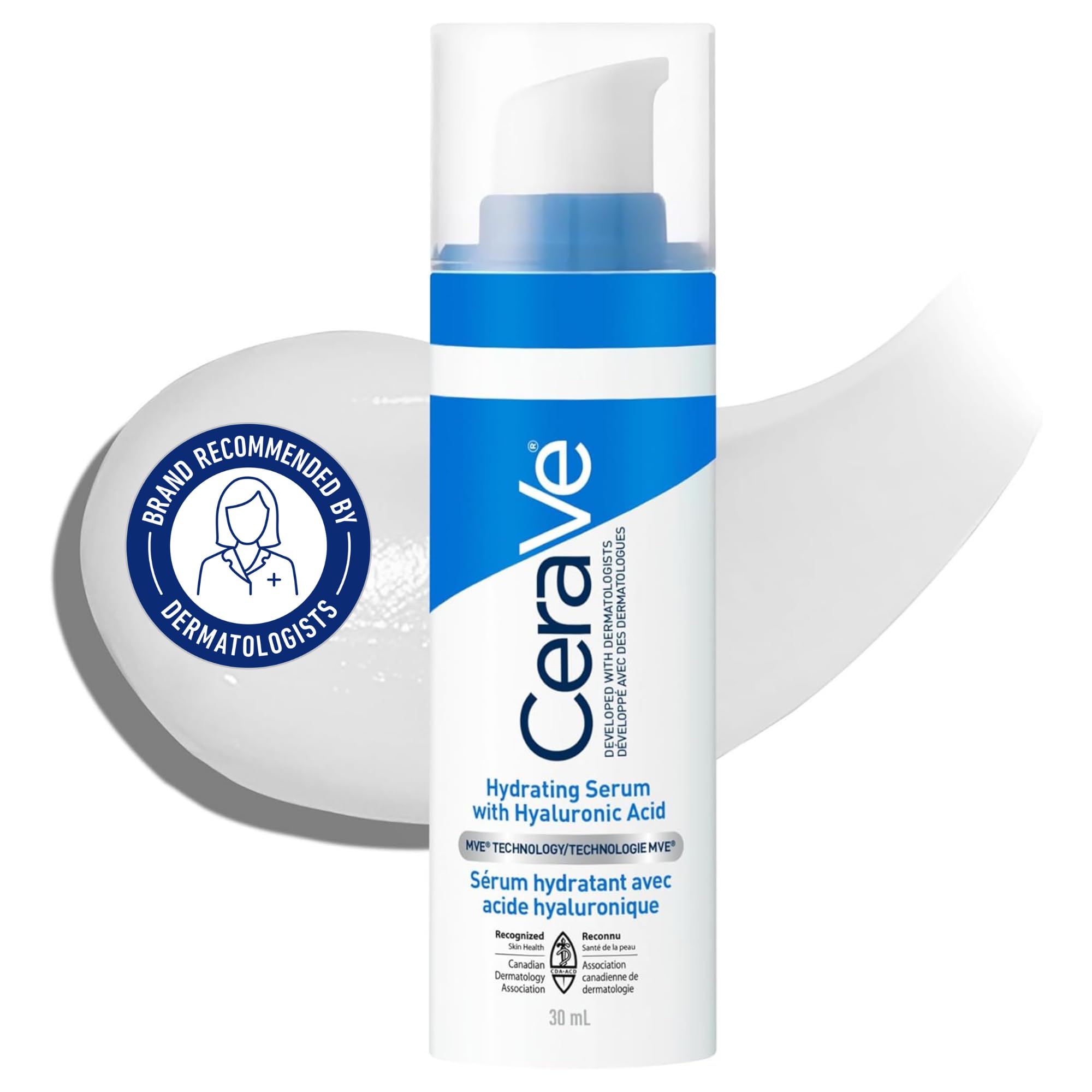CeraVe Hyaluronic Acid Face Serum, Hydrating Serum for Face with Vitamin B5 & Ceramides, for Men & Women, Normal To Dry Skin. Fragrance Free, Non-Comedogenic, Paraben-Free, Travel Size, 30ML 🍁 All In One Marketplace Canada