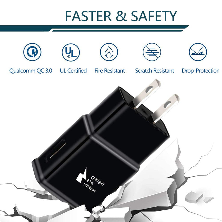 Fast Charging Block, USB Adaptive Fast Charger Box Android Cell Phone Wall Quick Tablet Charger Plug Adapter Compatible Samsung Galaxy S10 S9 S8 S7 A13 A16 Note 8 9 10 LG G7 Plus EP-TA20JBE (2 Pack) 🍁 All In One Marketplace Canada