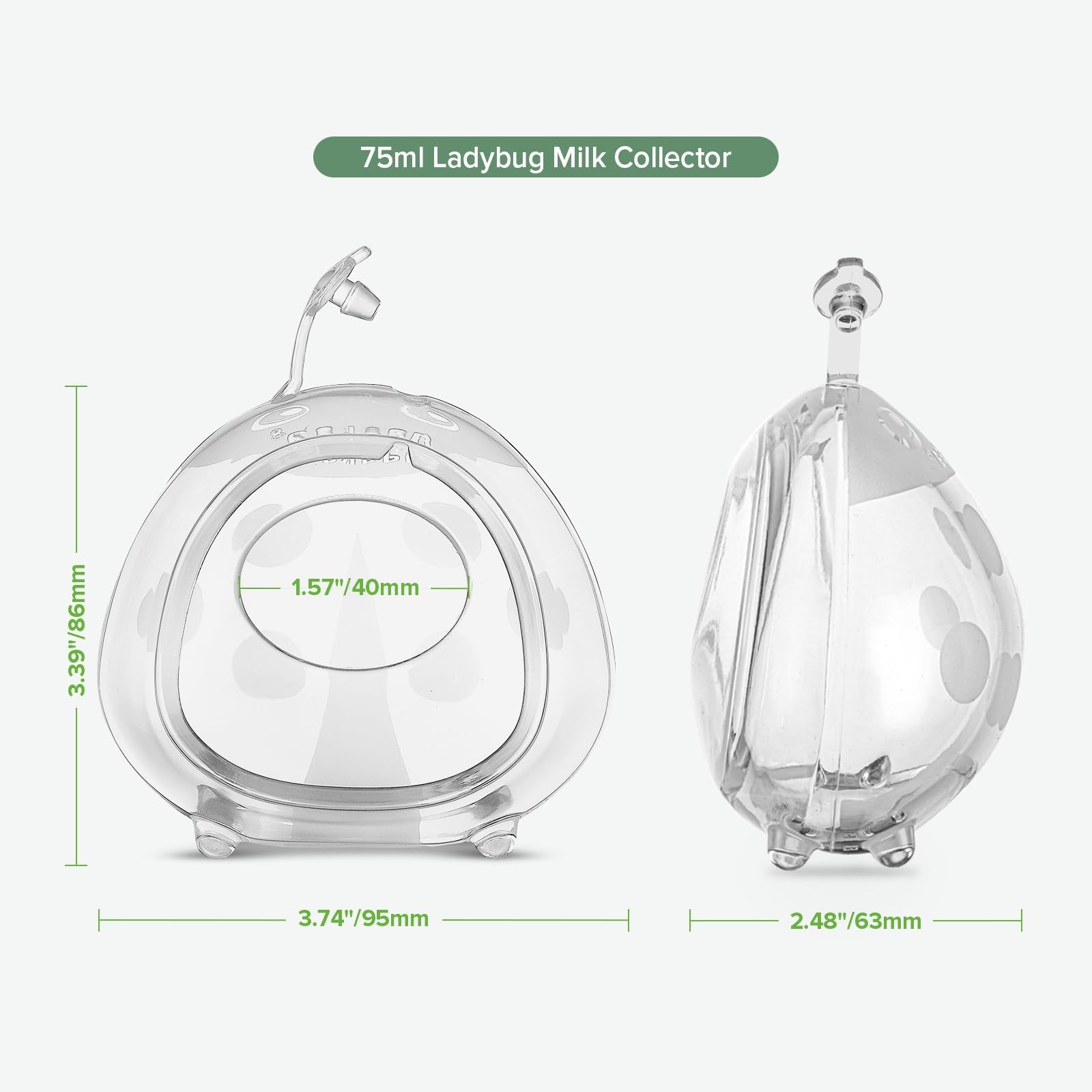 haakaa Ladybug Milk Collector Breast Shells Nursing Cup Silicone Breast Milk Collector Milk Savers for Breastfeeding Nipple Shells Protect Sore Nipples Extra-Soft and Reusable, 2.5oz/75ml, 1 PC 🍁 All In One Marketplace Canada
