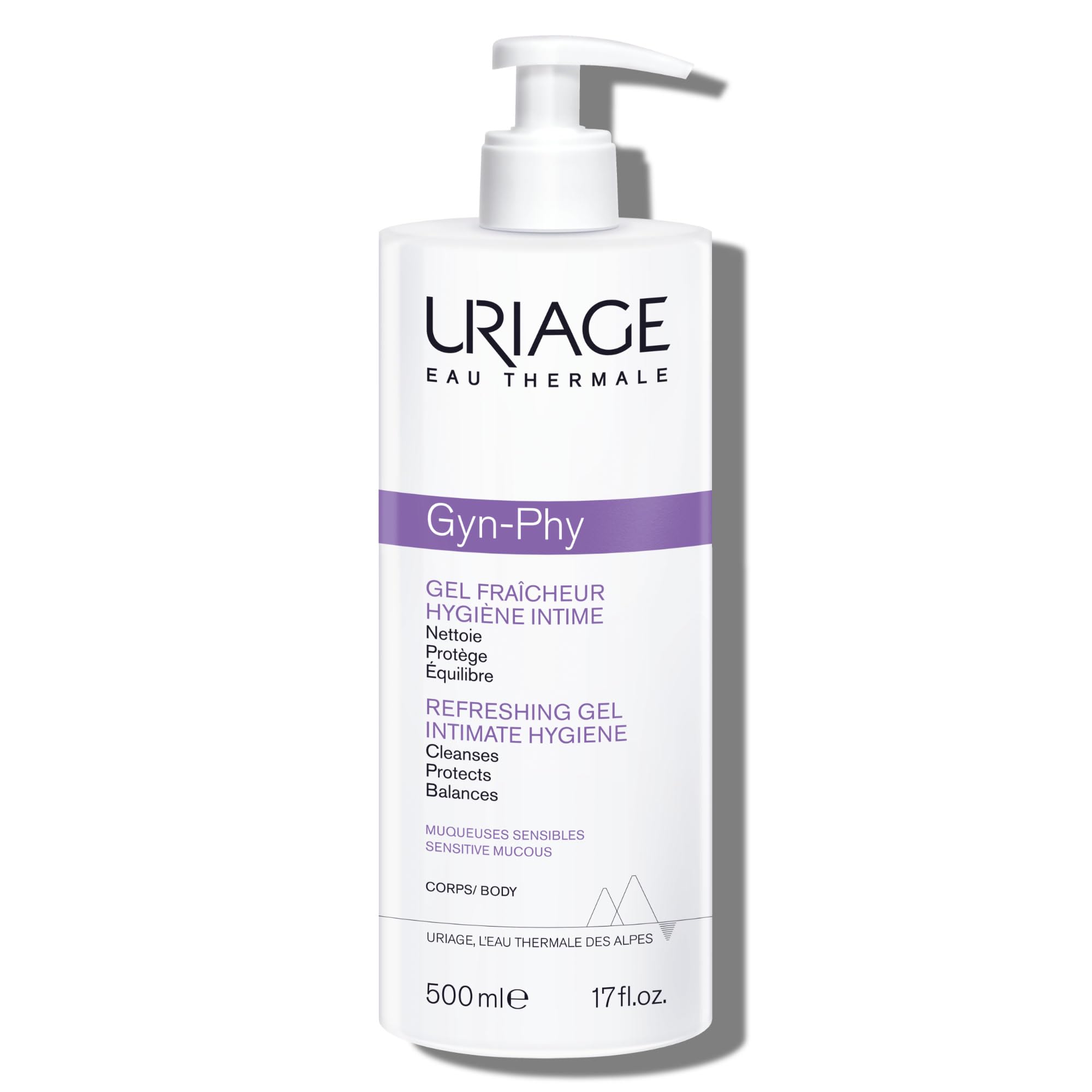 Uriage Gyn-Phy Refreshing Gel Intimate - Daily Hygiene for External Intimate Areas, Foaming Gel, Paraben-Free, Tested under Gynecological Control - 500ml 🍁 All In One Marketplace Canada