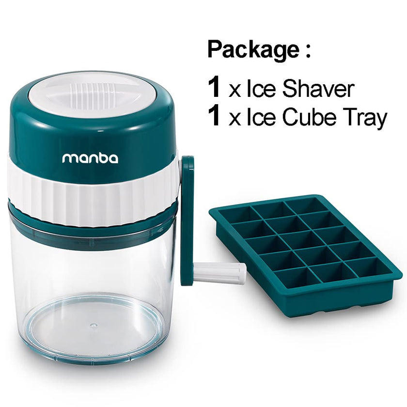 MANBA Ice Shaver and Snow Cone Machine - Premium Portable Ice Crusher and Shaved Ice Machine with Free Ice Cube Trays - BPA Free 🍁 All In One Marketplace Canada