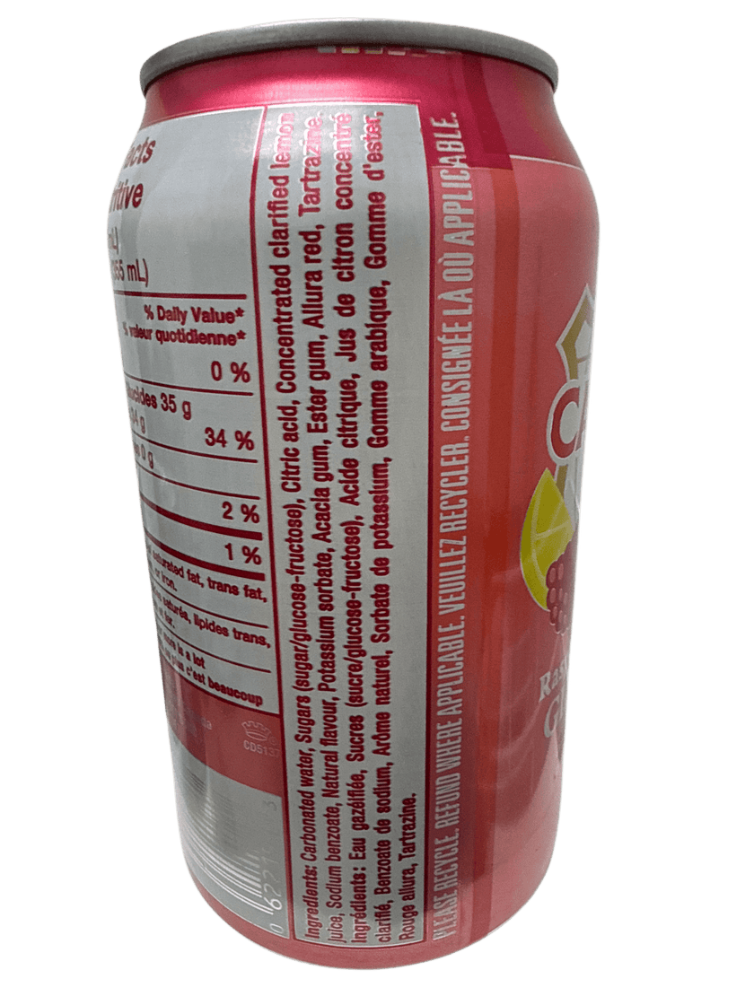 Canada Dry, édition limitée, limonade framboise, bière de gingembre en canette, 355 ml - édition canadienne