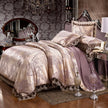 Jacquard Cotton Four‑Piece Luxury Bedding Set – Pure Cotton Duvet Cover & Silk‑Satin Finish Bed Sheet