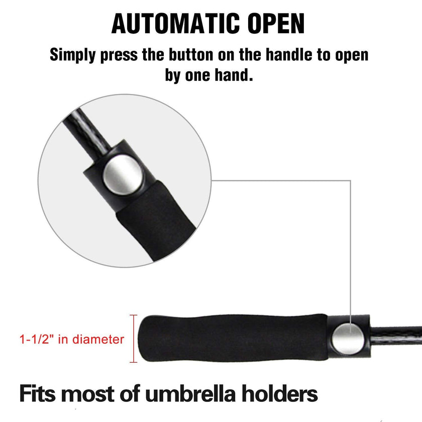ACEIken Golf Umbrella Windproof Large 62 Inch, Double Canopy Vented, Automatic Open, Extra Large Oversized,Sun Protection Ultra Rain & Wind Resistant Stick Umbrellas, Black 🍁 All In One Marketplace Canada