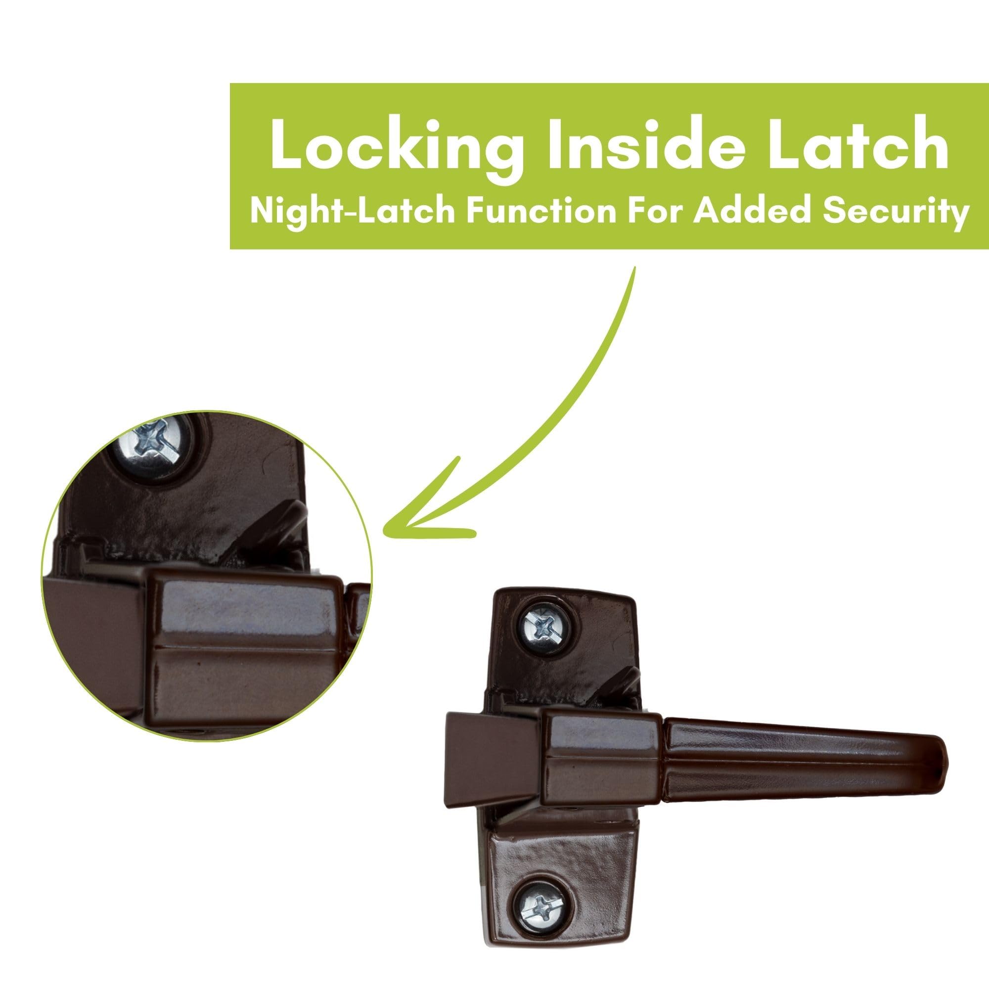 Ideal Security Model 910 Classic Push Button Handle with Latch for Storm Door and Screen Door, Brown 🍁 All In One Marketplace Canada