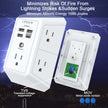 Wall Charger, Surge Protector, QINLIANF 5 Outlet Extender with 4 USB Charging Ports (4.8A Total) 3-Sided 1680J Power Strip Multi Plug Adapter Spaced for Home Travel Office (3U1C) 🍁 All In One Marketplace Canada