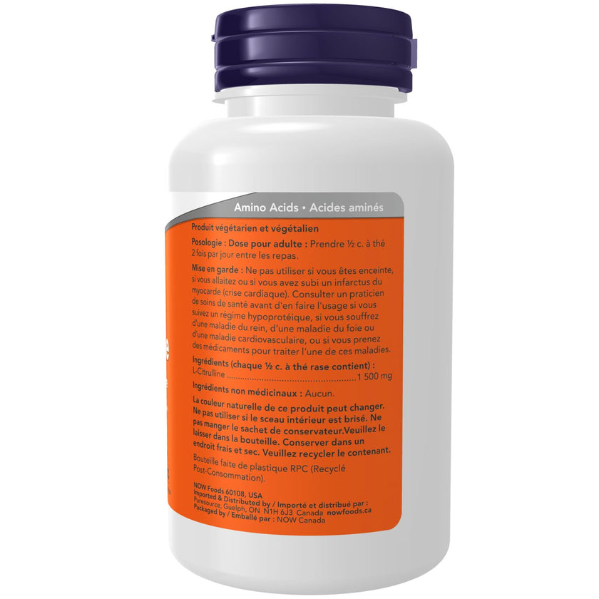 NOW Supplements, L-Citrulline Pure Powder, Supports Protein Metabolism, 113g 🍁 All In One Marketplace Canada