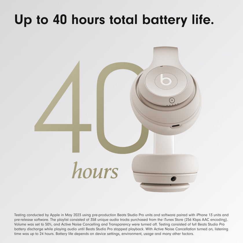 Beats Studio Pro - Wireless Bluetooth Noise Cancelling Headphones - Personalized Spatial Audio, USB-C Lossless Audio, Apple & Android Compatibility, Up to 40 Hours Battery Life - Sandstone 🍁 All In One Marketplace Canada