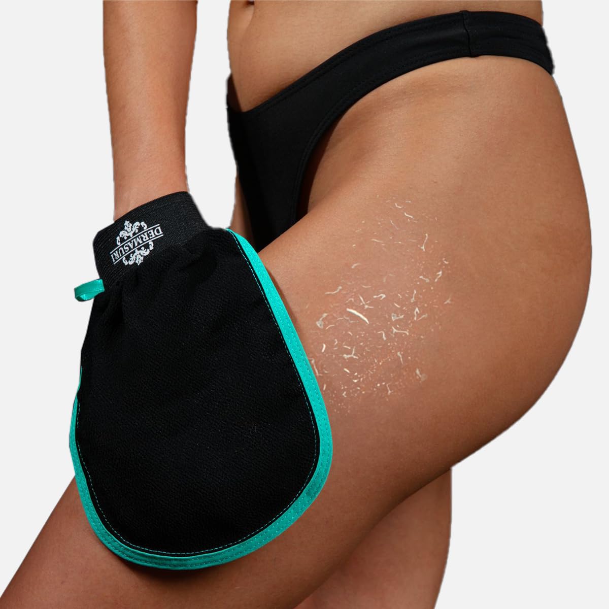 Dermasuri - Deep Exfoliating Glove - Korean Exfoliating Mitt & Body Scrubber - Keratosis Pilaris Treatment Scrub - Self Tanner Mitt & Ingrown Hair Exfoliator - Shower Gloves for Women & Men - (1 Pack) 🍁 All In One Marketplace Canada