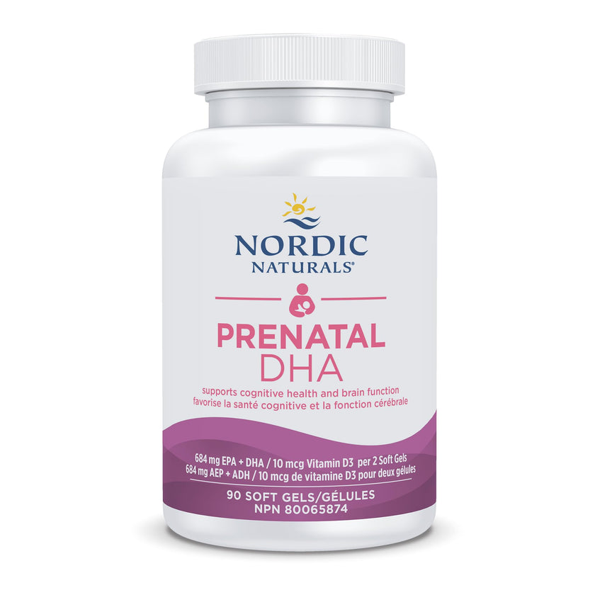Nordic Naturals Prenatal DHA - Supports Brain Development in Babies During Pregnancy and Lactation, Unflavoured, 90 Count 🍁 All In One Marketplace Canada