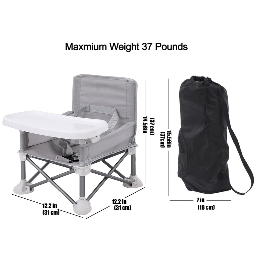 PandaEar Portable Baby Seat Travel Chair| Compact Fold with Straps for Indoor/Outdoor Use| Great for Camping, Beach, Lawn |Toddlers, Kids, Boys, Girls (Neural Seat) 🍁 All In One Marketplace Canada
