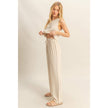 Cotton Sleeveless Top And Pants Set | Cream