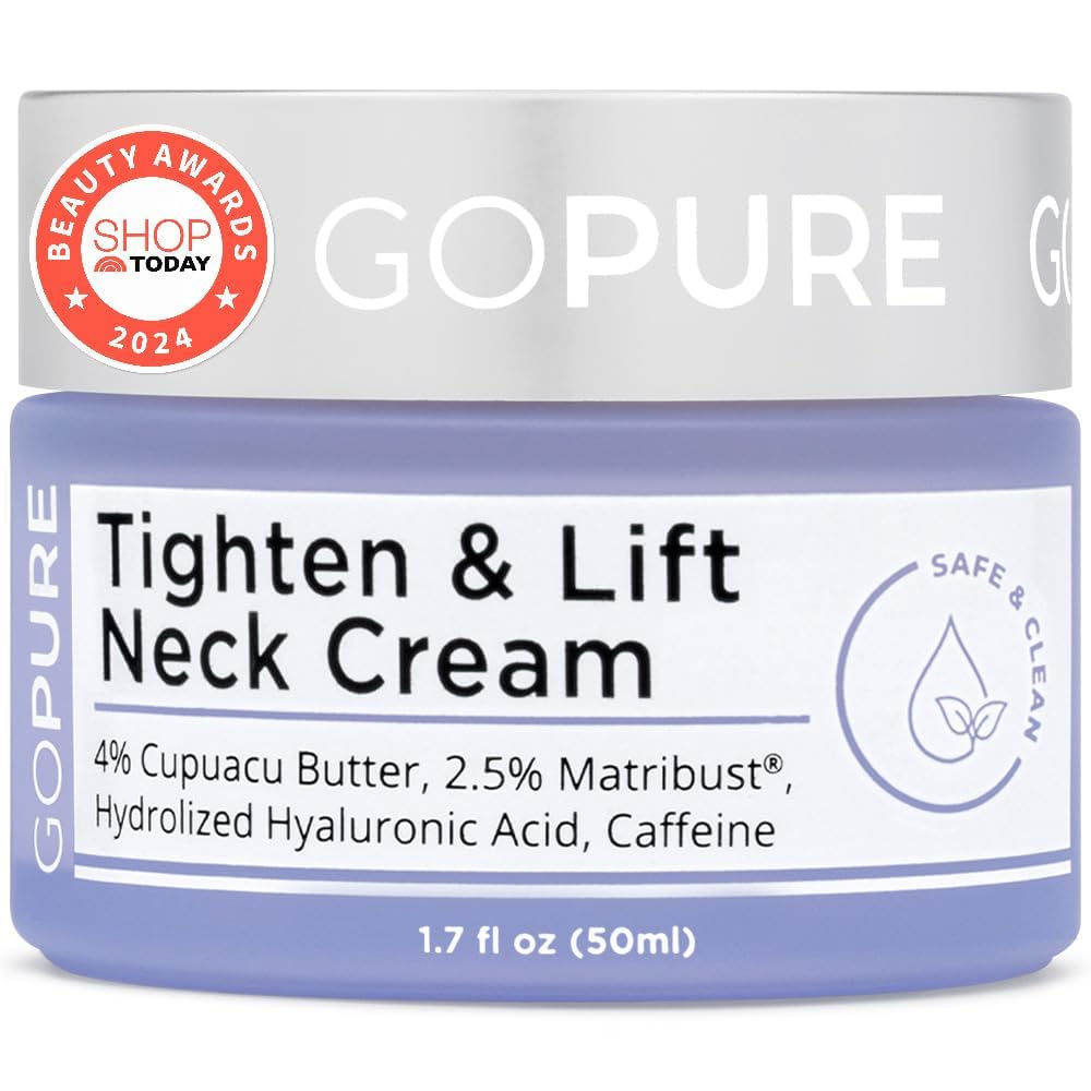 goPure Tighten & Lift Neck & Chest Moisturizer Cream for Visibly Firming, Tightening and Lifting Wrinkles & Crepey Skin, 1.7oz 🍁 All In One Marketplace Canada