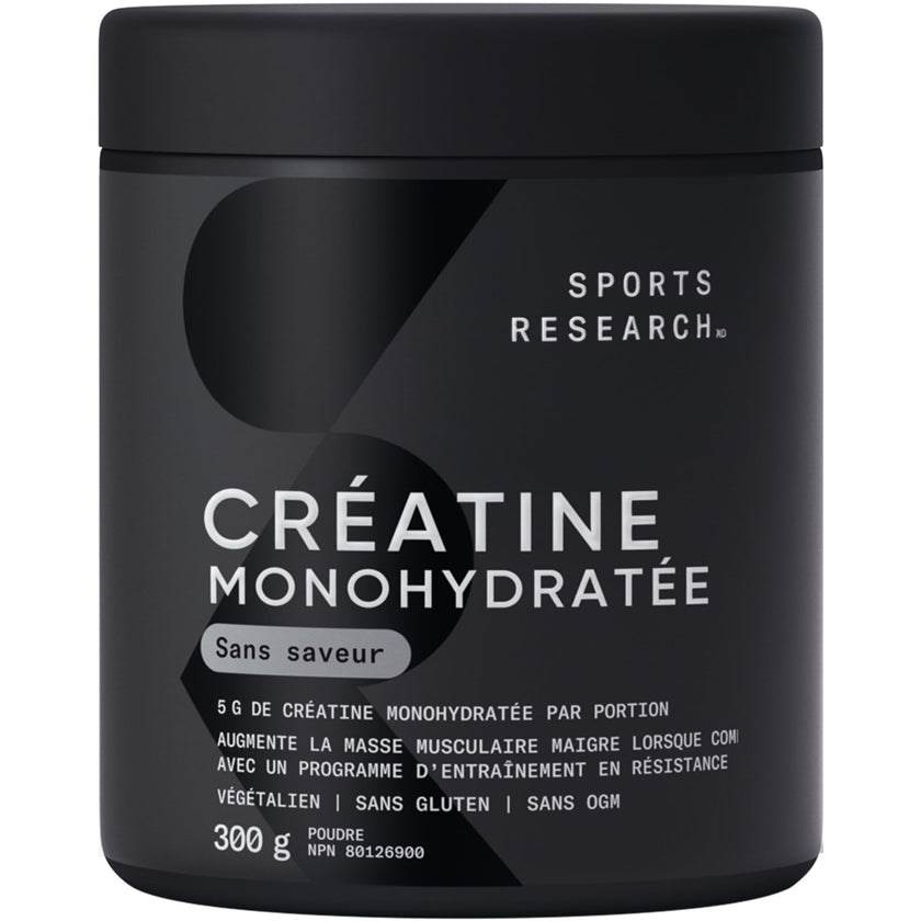 Sports Research® Creatine Monohydrate - Pure Micronized Creatine Monohydrate Powder - Improves strength, power, and performance for Women and Men | Non-GMO 60 Servings 🍁 All In One Marketplace Canada