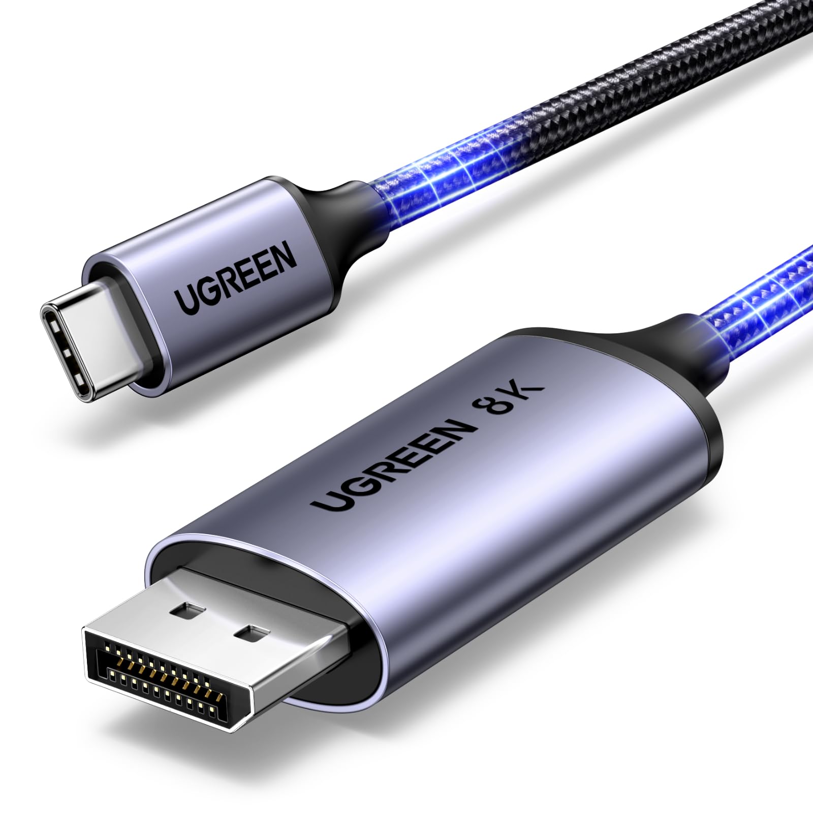 UGREEN USB C to DP 1.4 Cable 8K@60Hz 4K@240Hz Unidirectional Thunderbolt 4/3 to DP Cord USB C to DP 32.4 Gbps Compatible with iPhone 17 Pro Max/Pro/Air,iPad,Mac mini,Galaxy S25 Ultra, XPS15 6.6FT 🍁 All In One Marketplace Canada