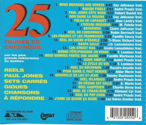 25 tounes de chez-nous