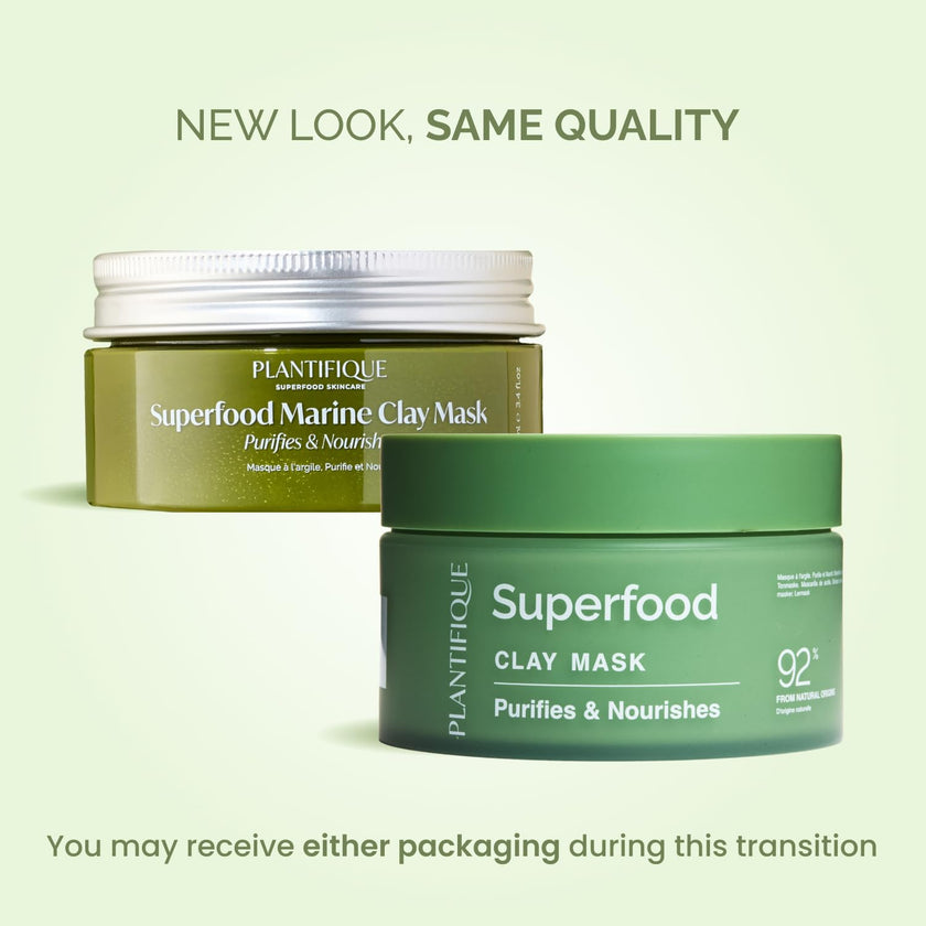 PLANTIFIQUE Clay Mask with Avocado & Superfoods - Korean Face Masks Skincare Products - Dermatologically Tested - Masque Visage Beauté - Gift Idea, 110g / 3.88 fl oz 🍁 All In One Marketplace Canada