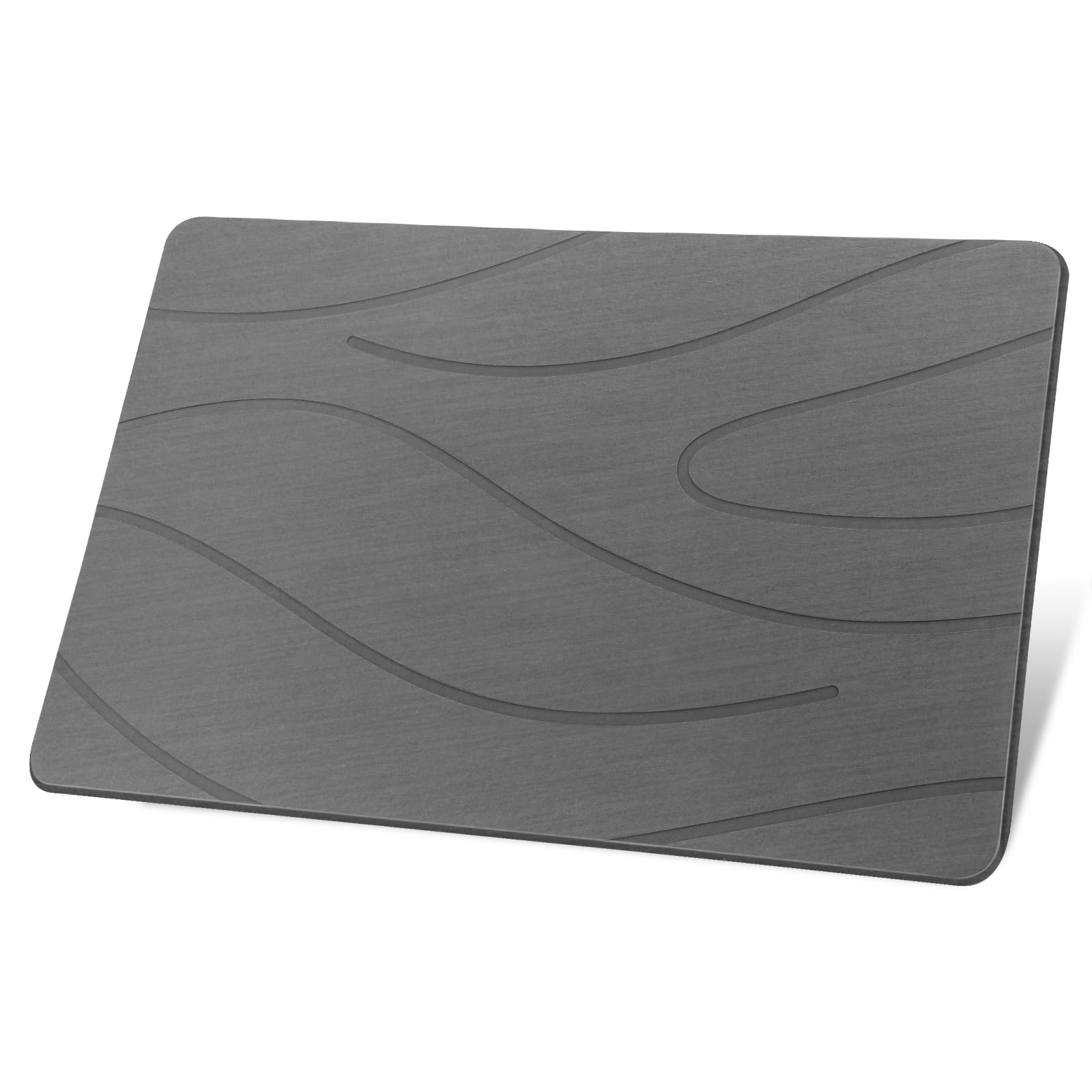 Ceecysaa 80x50cm Stone Bath Mat, Diatomaceous Earth Quick Dry Non Slip, Dark Gray 🍁 All In One Marketplace Canada
