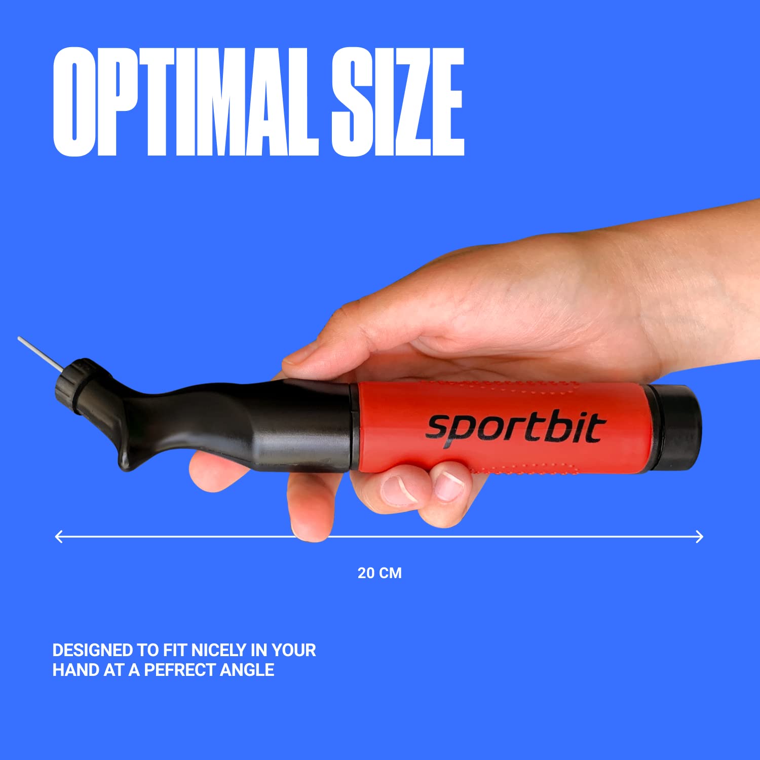 SPORTBIT Ball Pump for Sports Balls - Basketball Pump, Volleyball Pump, Football & Soccer Ball Air Pump - Hand Pump for All Sport Balls - Push & Pull Inflating System - Goes with 5 Needles Set 🍁 All In One Marketplace Canada