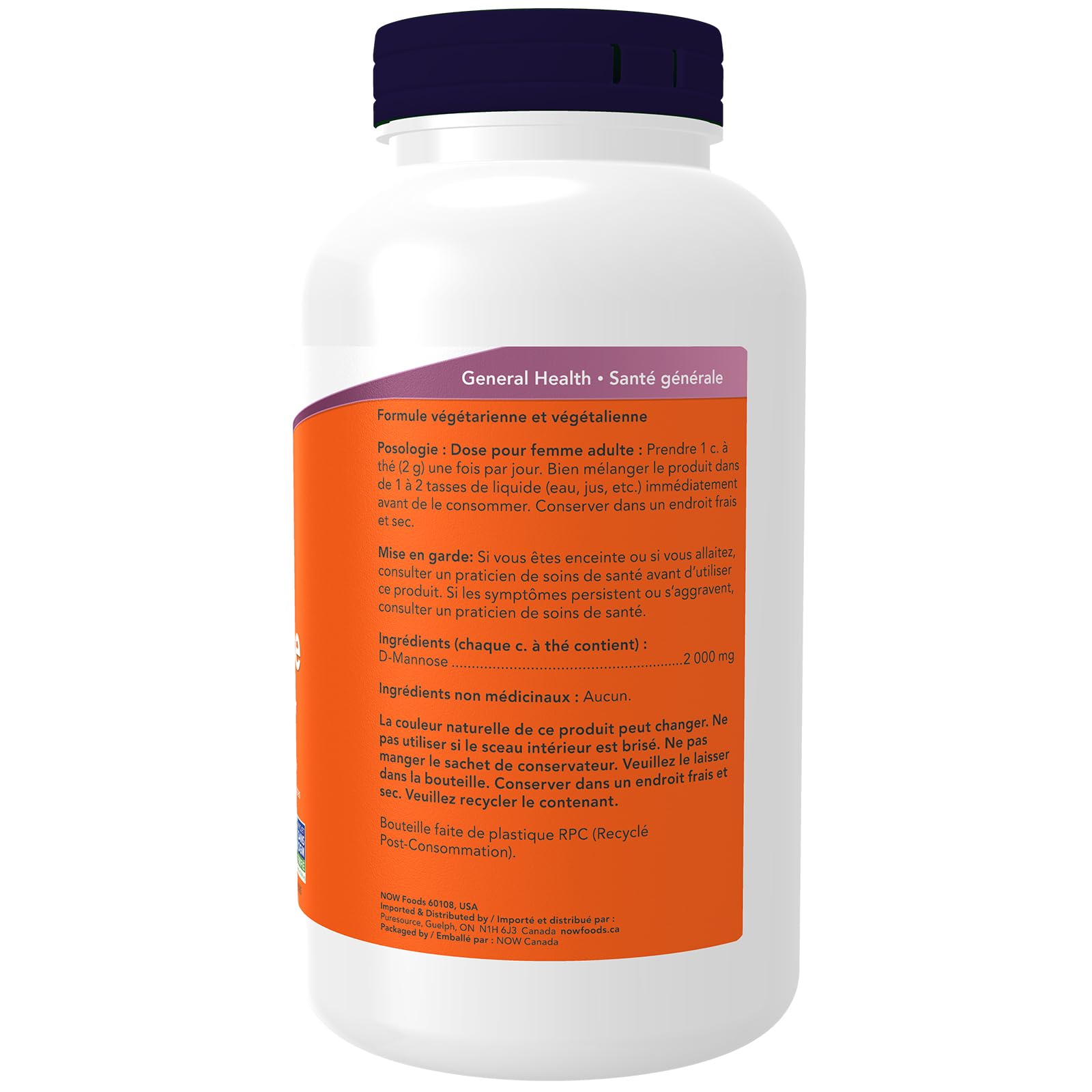 NOW Supplements, D-Mannose Powder, Non-GMO Project Verified, Healthy Urinary Tract, Unflavoured, 170g 🍁 All In One Marketplace Canada