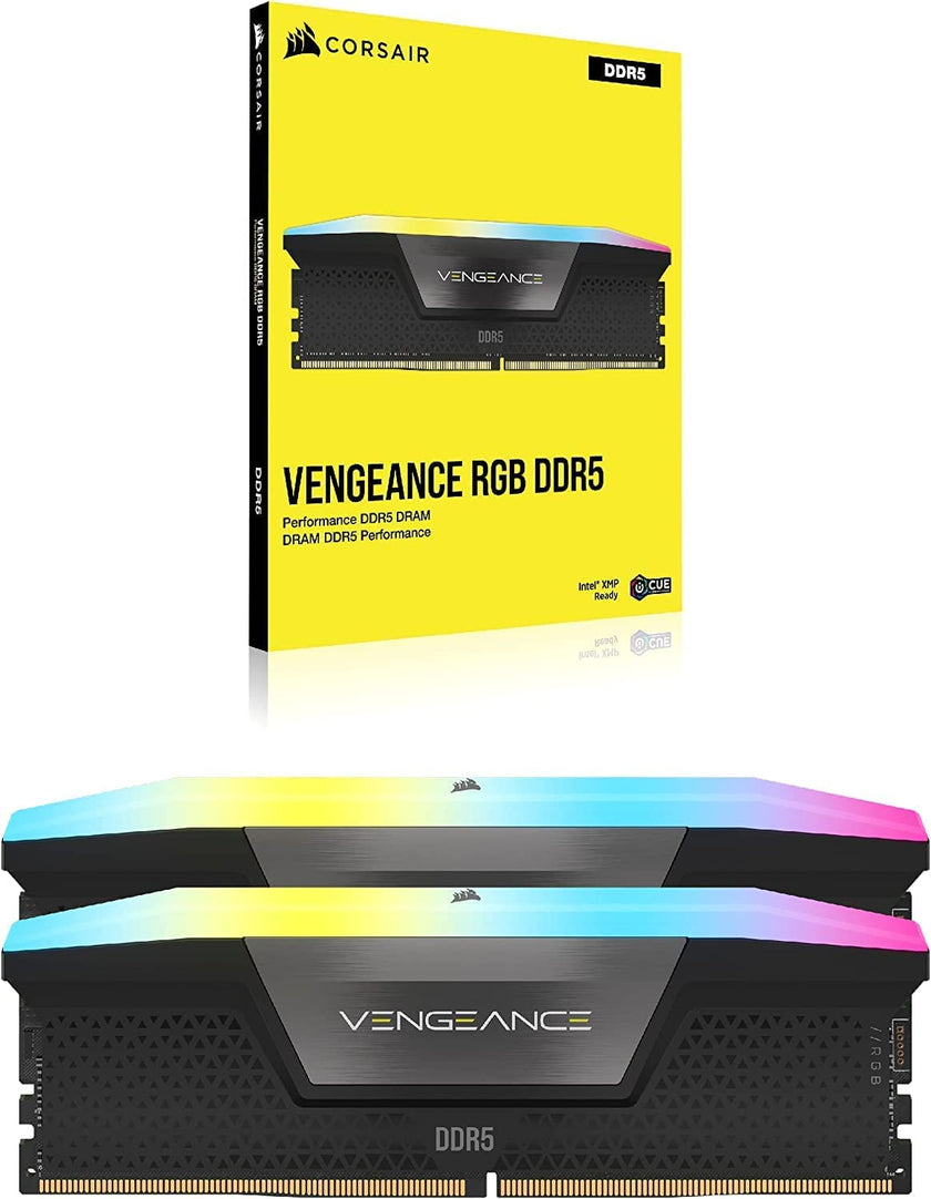 CORSAIR Vengeance RGB DDR5 RAM 32GB (2x16GB) Up to 6000MHz CL36-44-44-96 1.35V Intel XMP 3.0 Computer Memory – Black (CMH32GX5M2E6000C36) 🍁 All In One Marketplace Canada