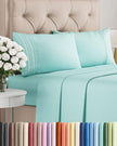 Queen Size 4 Piece Sheet Set - Comfy Breathable & Cooling Sheets - Hotel Luxury Bed Sheets for Women & Men - Deep Pockets, Easy-Fit, Extra Soft & Wrinkle Free Sheets - Spa Blue Oeko-Tex Bed Sheet Set 🍁 All In One Marketplace Canada
